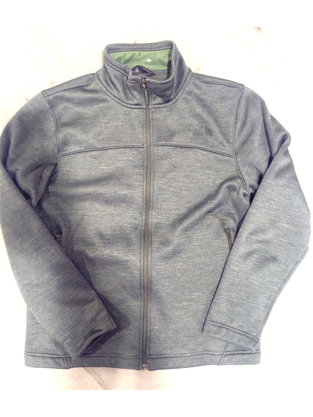 The North Face Mens Jacket Full Zip Gray Medium